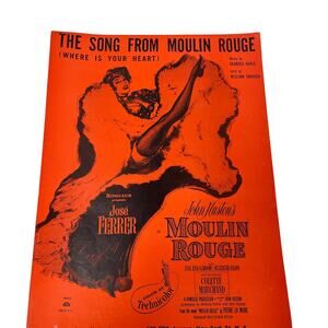 Vintage 1953 Where is Your Heart Moulin Rouge Ferrer Engvick Piano Sheet Music